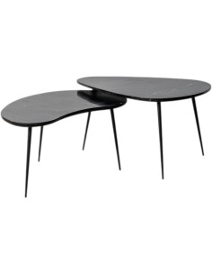 Table basse gigogne moderne chic Organique en Marbre...