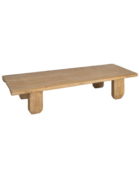 Grande Table basse design wabi-sabi Rectangulaire 178 cm Bois de pin recyclé Naturel Ankora