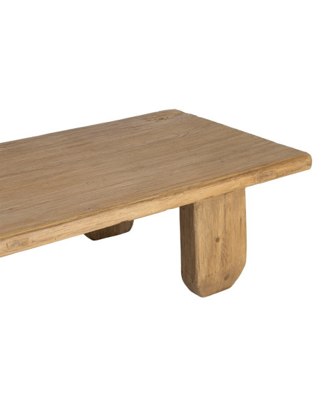Grande Table basse design wabi-sabi Rectangulaire 178 cm Bois de pin recyclé Naturel Ankora