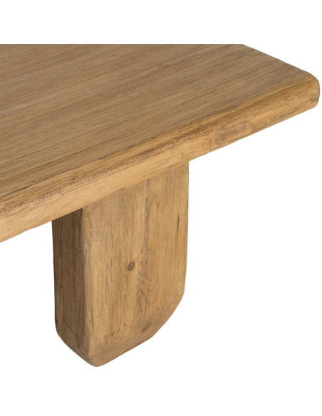 Grande Table basse design wabi-sabi Rectangulaire 178 cm Bois de pin recyclé Naturel Ankora