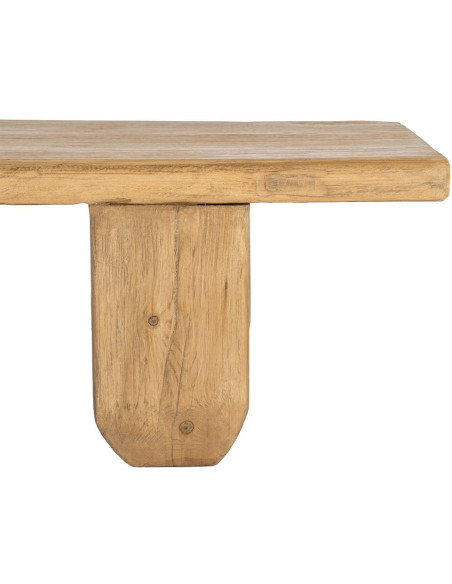 Grande Table basse design wabi-sabi Rectangulaire 178 cm Bois de pin recyclé Naturel Ankora