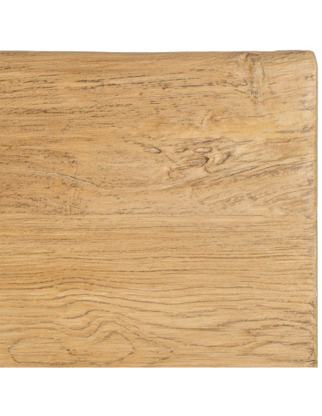 Grande Table basse design wabi-sabi Rectangulaire 178 cm Bois de pin recyclé Naturel Ankora
