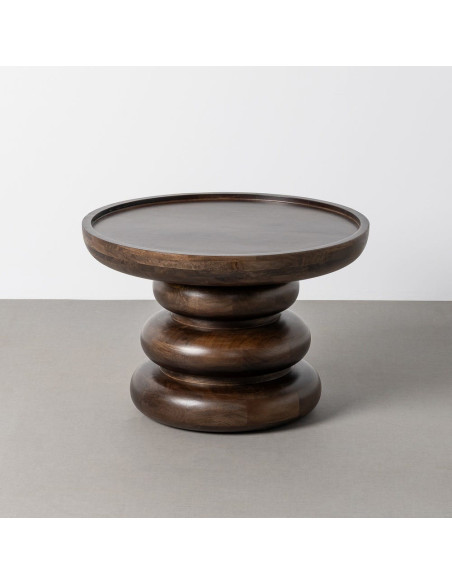 Table basse ronde bois de manguier marron 60 x 60 x 41 cm Totéma