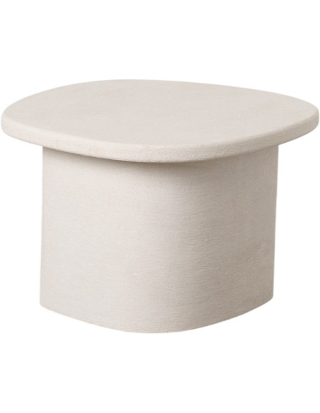 Table basse minimaliste Organique en Bois MDF Blanc Wilma