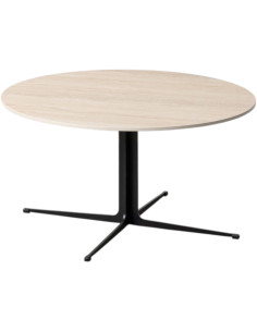 Table basse moderne chic Ronde en Pierre frittée Beige...