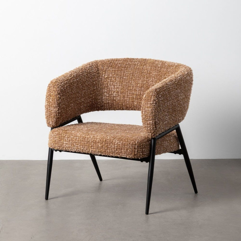 Fauteuil moderne Bouclette Tissu...