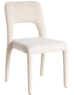 Chaise salon moderne en Tissu Gris Métal Lyora (Lot de 4)