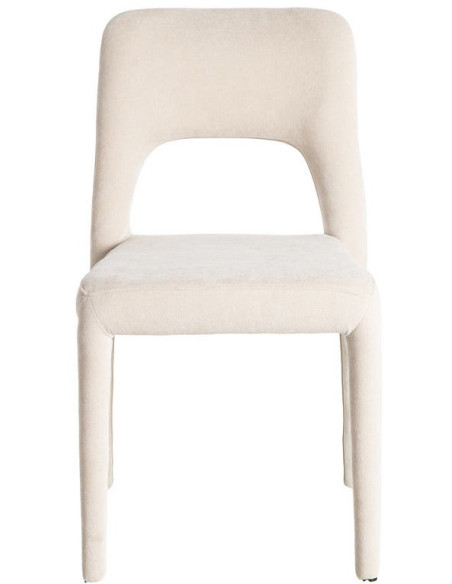 Chaise salon moderne en Tissu Gris Métal Lyora (Lot de 4)