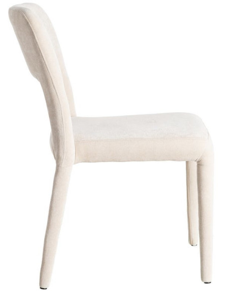 Chaise salon moderne en Tissu Gris Métal Lyora (Lot de 4)