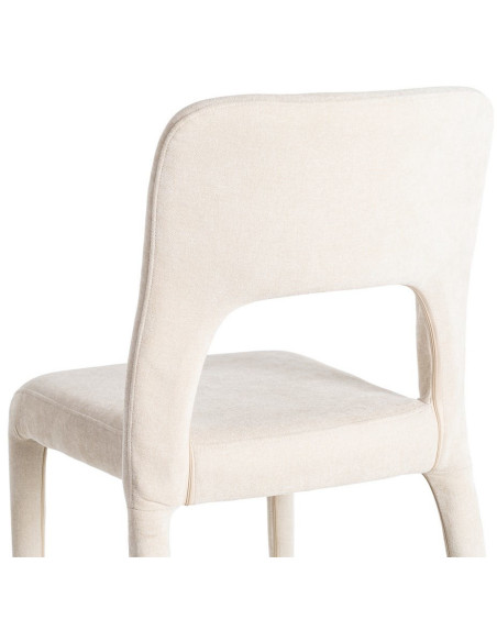 Chaise salon moderne en Tissu Gris Métal Lyora (Lot de 4)