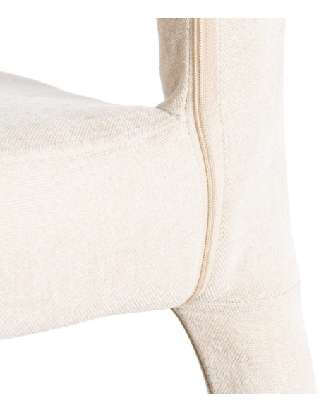 Chaise salon moderne en Tissu Gris Métal Lyora (Lot de 4)