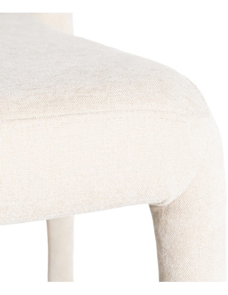 Chaise salon moderne en Tissu Gris Métal Lyora (Lot de 4)