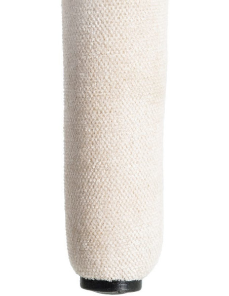 Chaise salon moderne en Tissu Gris Métal Lyora (Lot de 4)