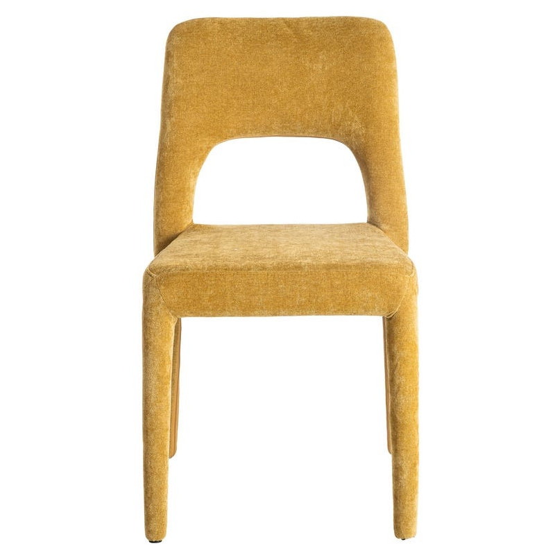 Chaise salon moderne en Tissu Jaune...
