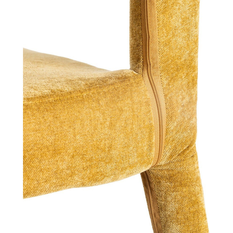 Chaise salon moderne en Tissu Jaune...