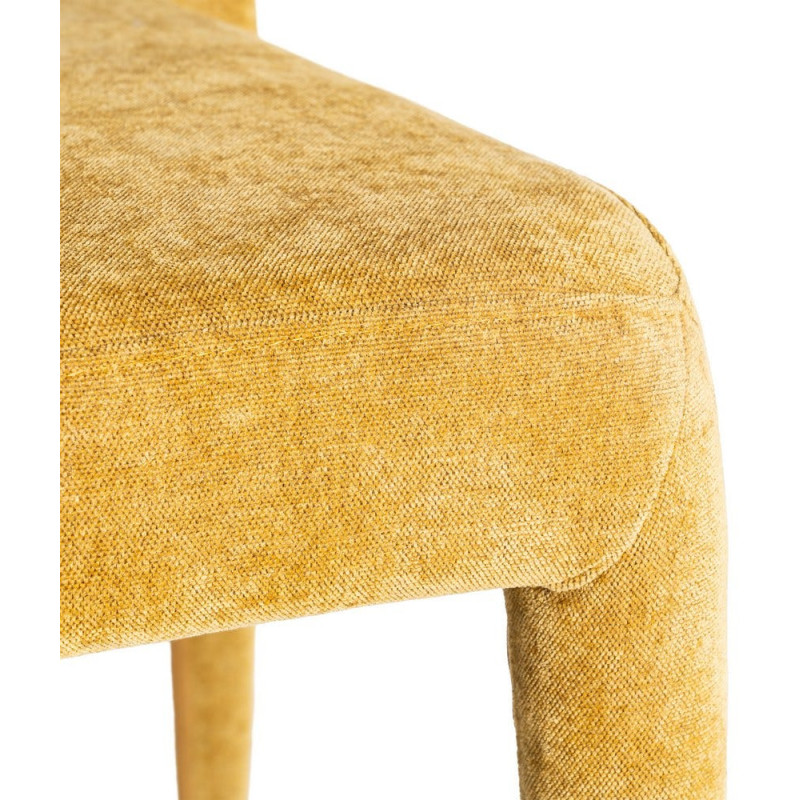 Chaise salon moderne en Tissu Jaune...