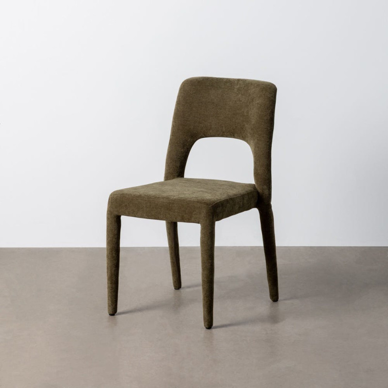 Chaise salon moderne en Tissu Vert...