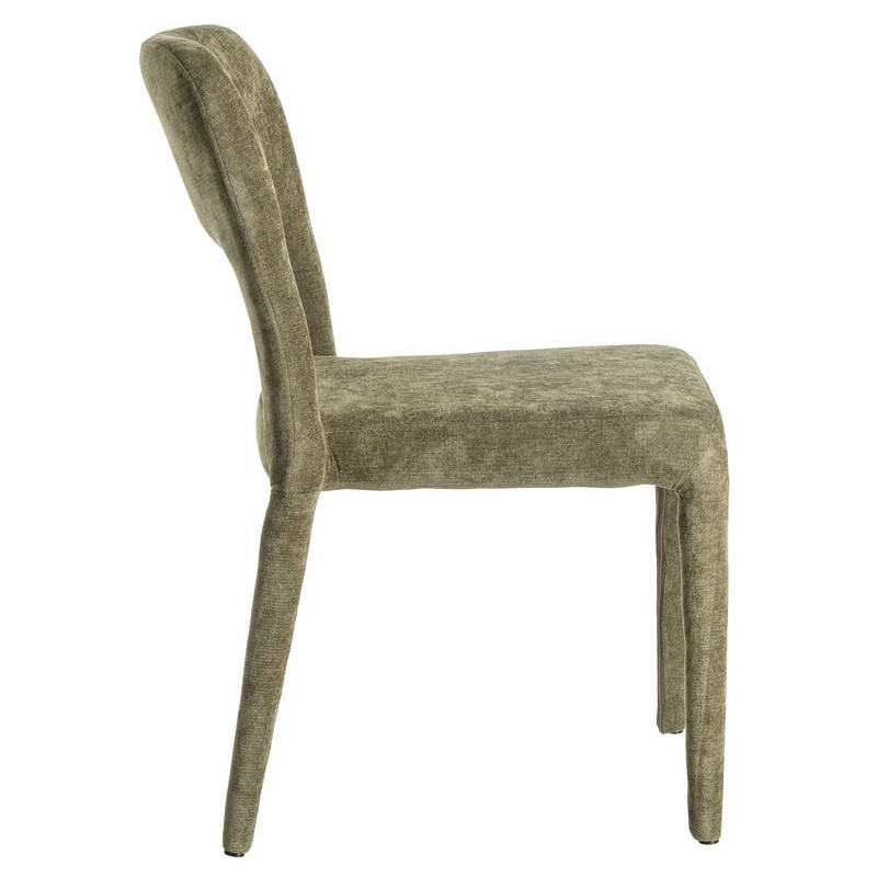 Chaise salon moderne en Tissu Vert...