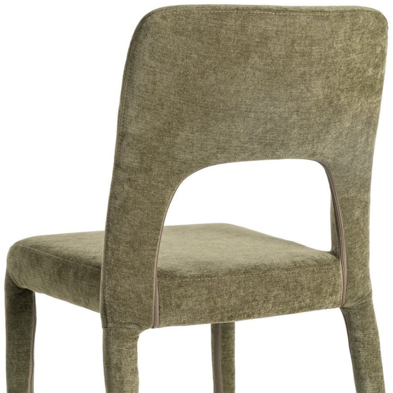 Chaise salon moderne en Tissu Vert...