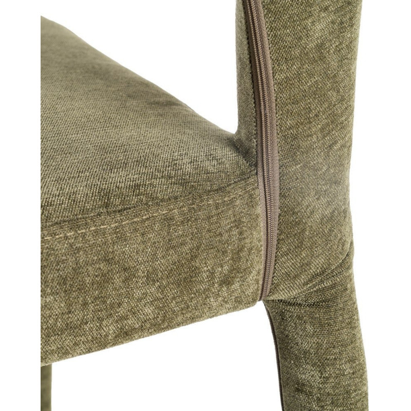 Chaise salon moderne en Tissu Vert...