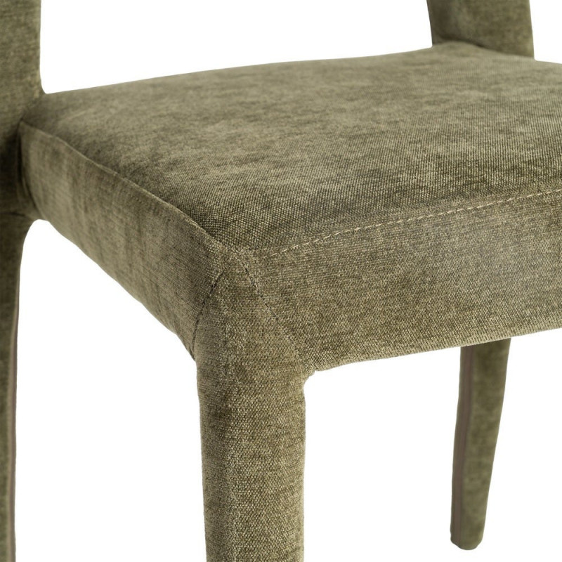 Chaise salon moderne en Tissu Vert...