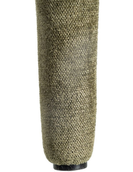 Chaise salon moderne en Tissu Vert Métal Lyora (Lot de 4)