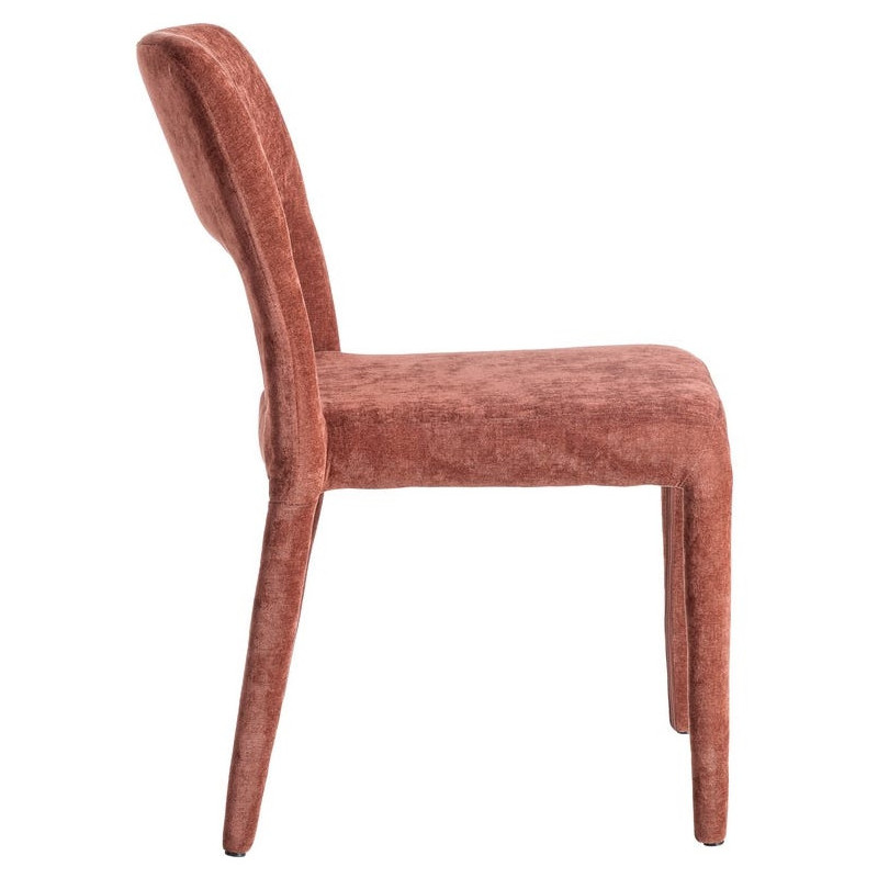 Chaise salon moderne en Tissu Rouge...