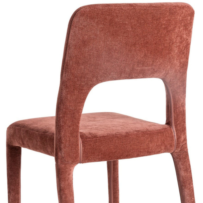Chaise salon moderne en Tissu Rouge...