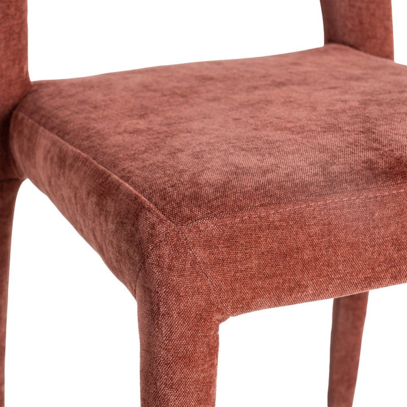 Chaise salon moderne en Tissu Rouge...