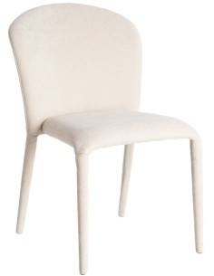 Chaise minimaliste en Tissu Gris Métal Muraya (Lot de 4)