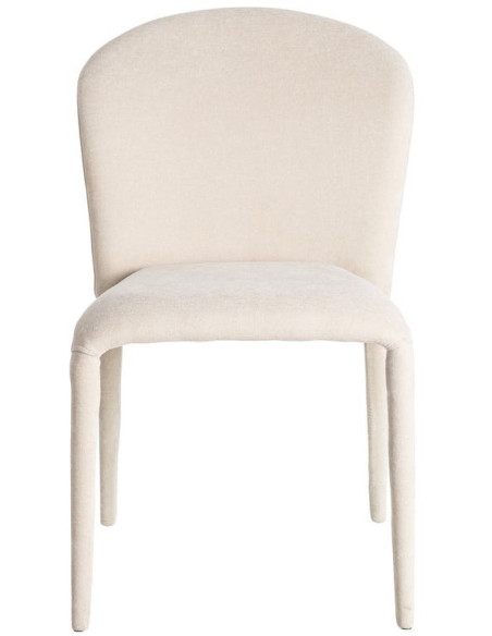 Chaise minimaliste en Tissu Gris Métal Muraya (Lot de 4)