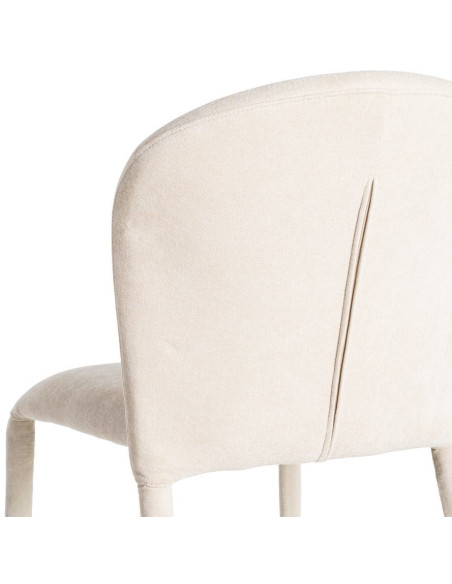 Chaise minimaliste en Tissu Gris Métal Muraya (Lot de 4)