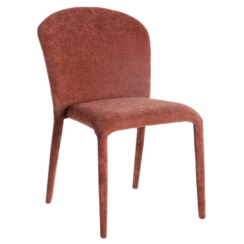 Chaise minimaliste en Tissu Rouge...