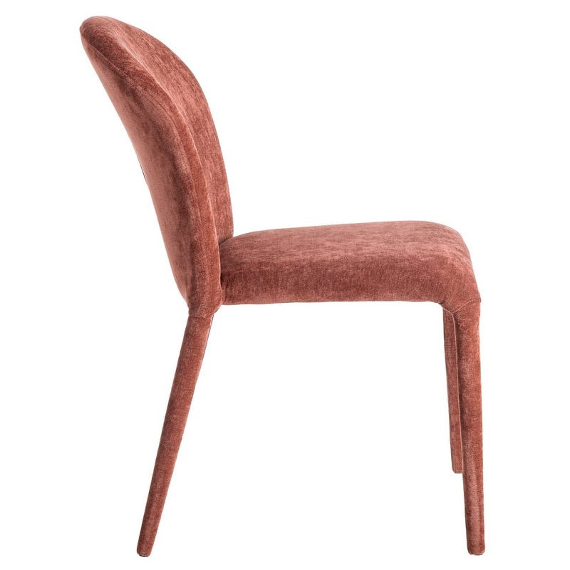 Chaise minimaliste en Tissu Rouge...