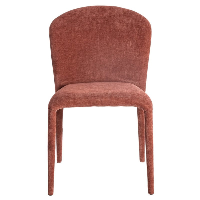 Chaise minimaliste en Tissu Rouge...