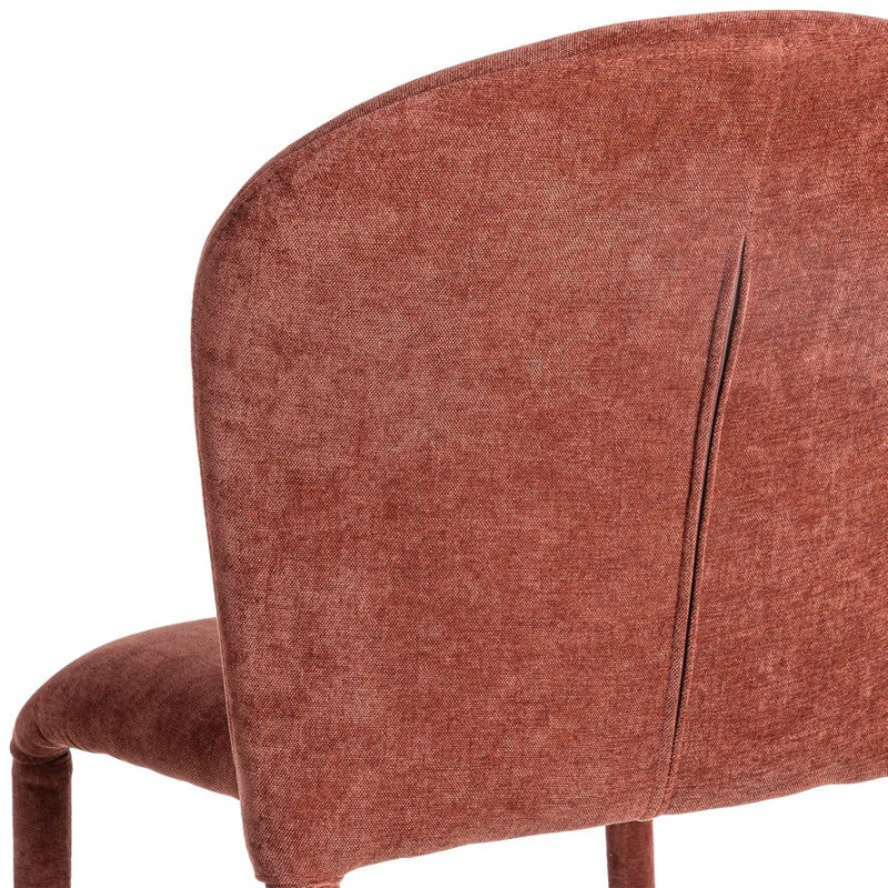 Chaise minimaliste en Tissu Rouge...
