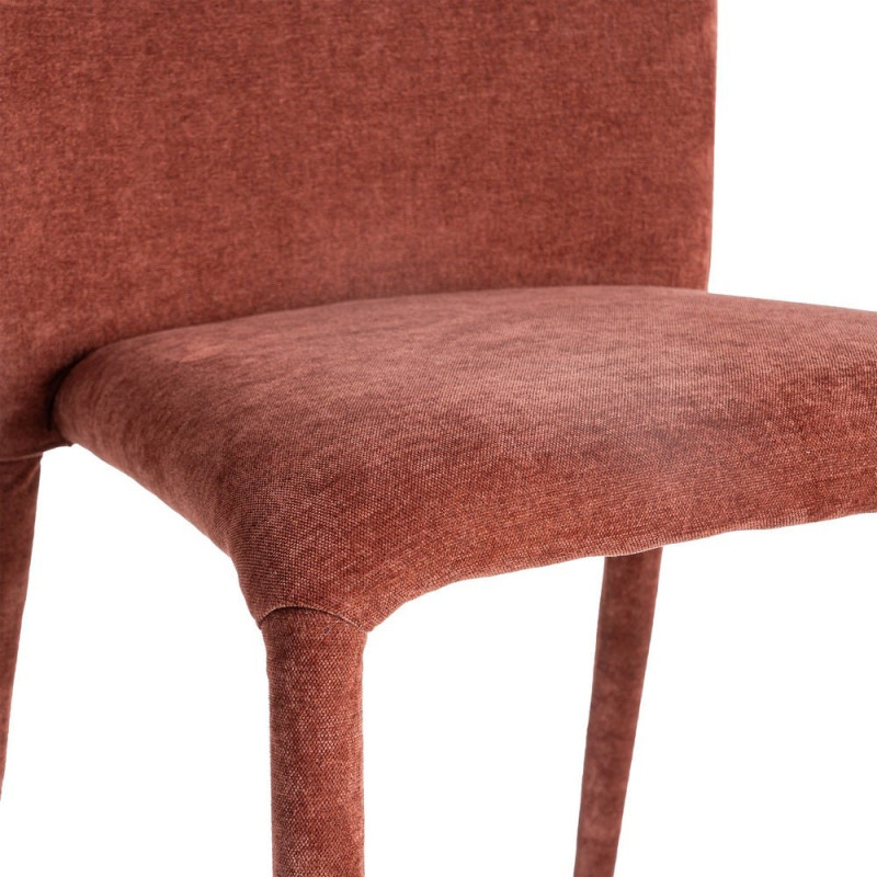 Chaise minimaliste en Tissu Rouge...