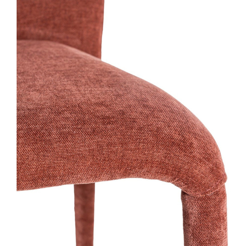 Chaise minimaliste en Tissu Rouge...