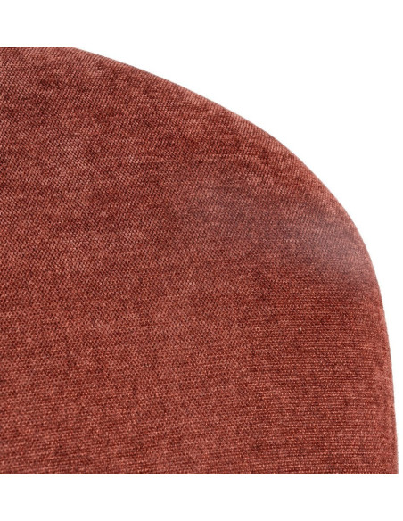 Chaise minimaliste en Tissu Rouge bordeaux Métal Muraya (Lot de 4)