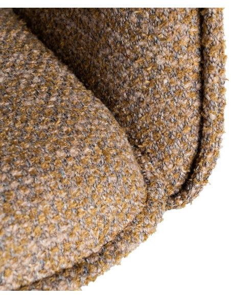 Fauteuil de table industriel chic Tissu Beige Métal Noir Ulrano (Lot de 2)