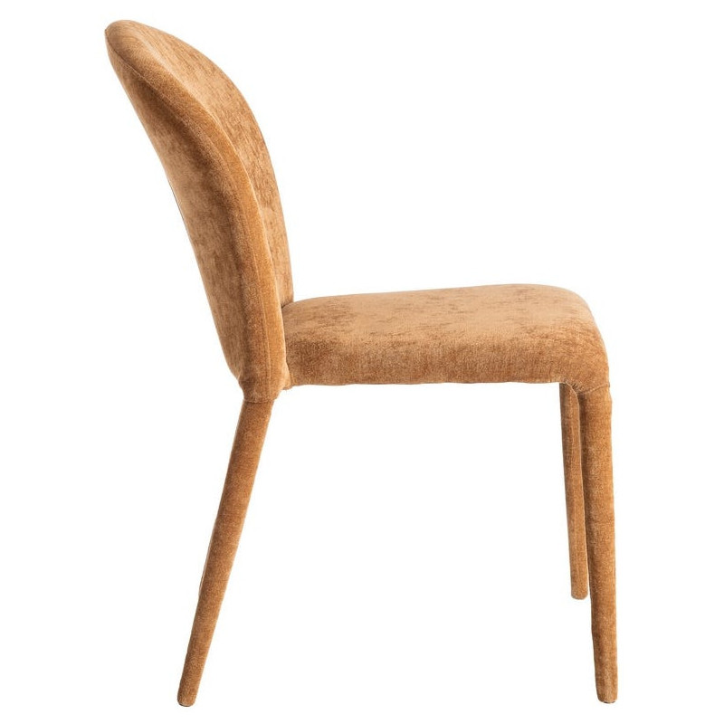 Chaise minimaliste en Tissu Marron...