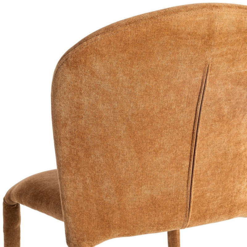 Chaise minimaliste en Tissu Marron...