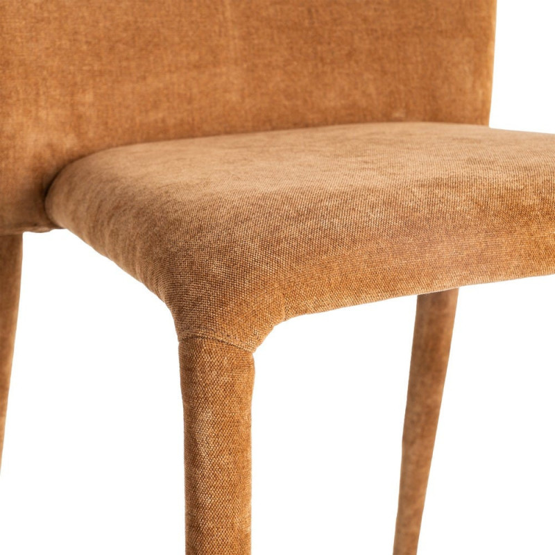 Chaise minimaliste en Tissu Marron...