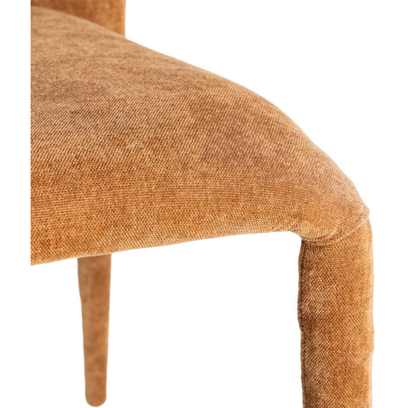 Chaise minimaliste en Tissu Marron...