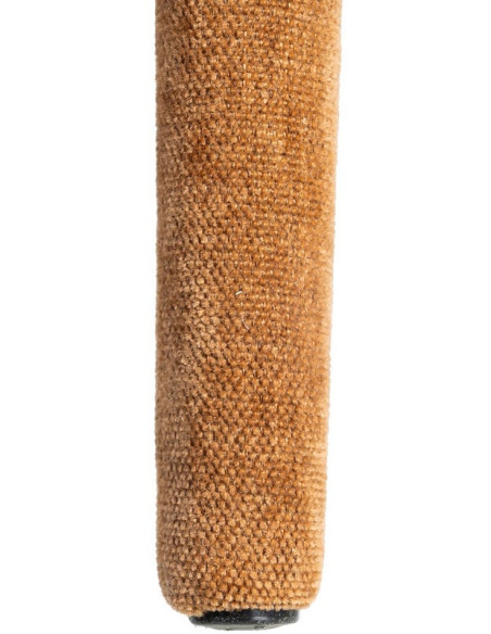 Chaise minimaliste en Tissu Marron Métal Muraya (Lot de 4)