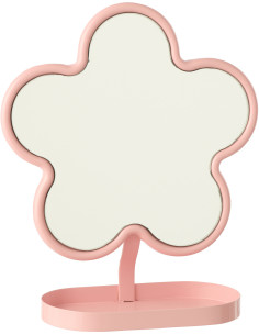 Miroir à poser design Fleur Métal Blanc Clorélie 