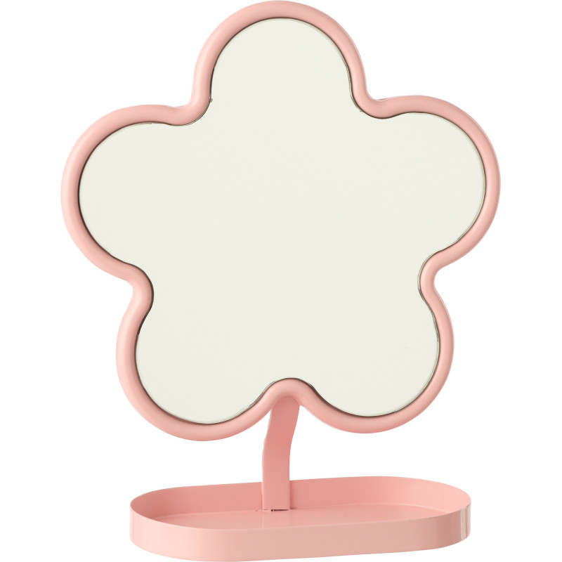 Miroir à poser design Fleur Métal Blanc Clorélie 