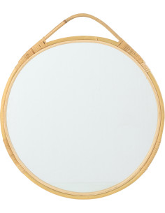 Miroir mural bohème Rond 39x44 Rotini Naturel Jordan 