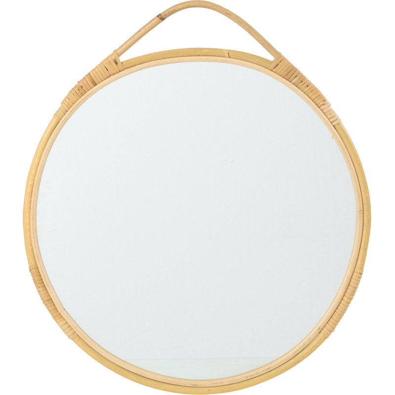 Miroir mural bohème Rond 39x44 Rotini Naturel Jordan 