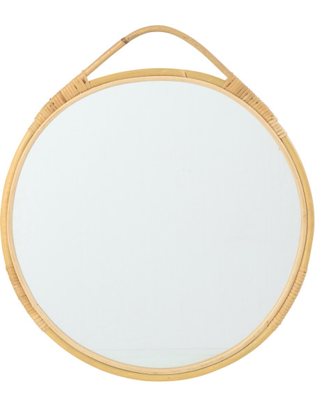 Miroir mural bohème Rond 39x44 Rotini Naturel Jordan 